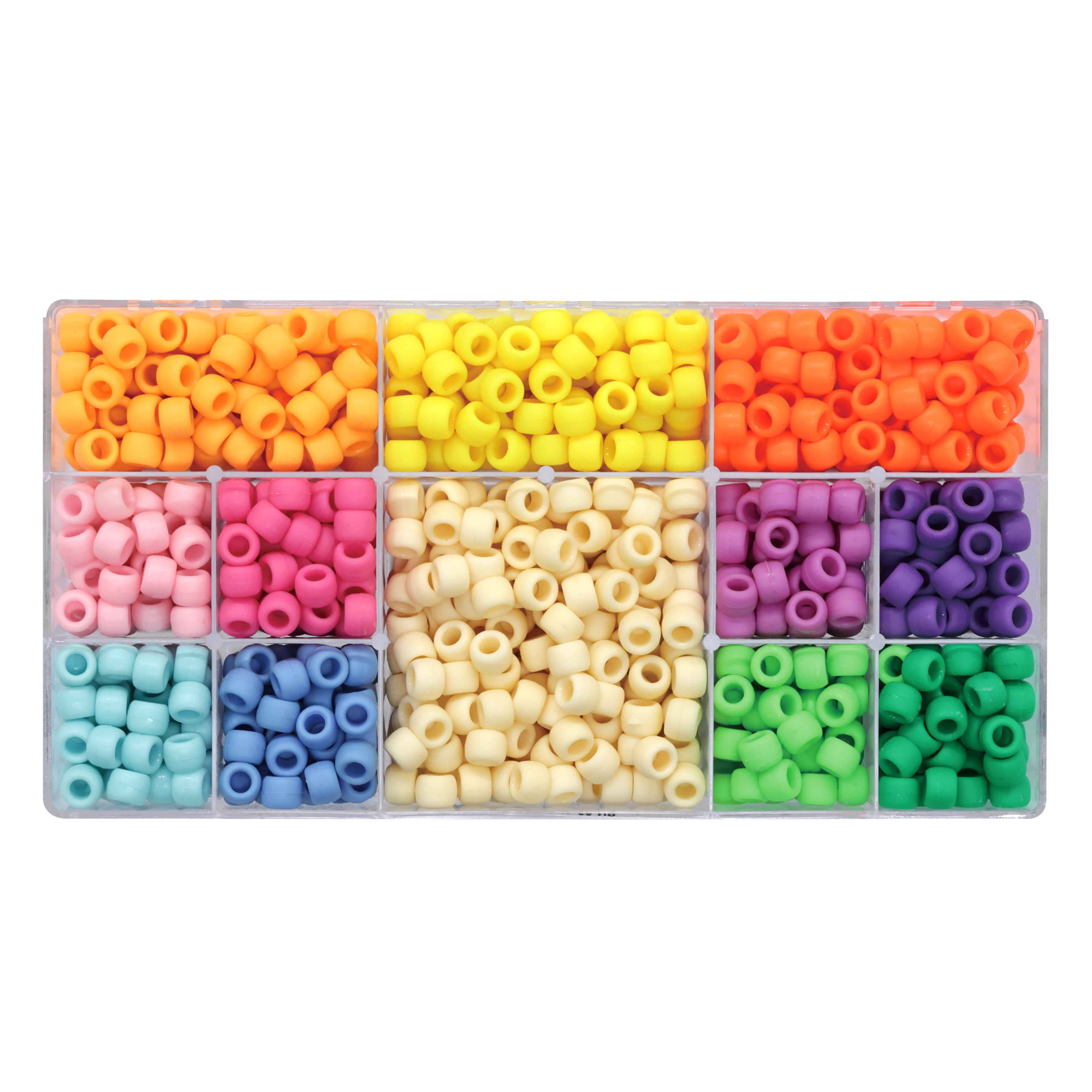 9 Packs: 970 ct. (8,730 total) Multicolor Matte Pony Beads by Creatology - 6mm x 9mm