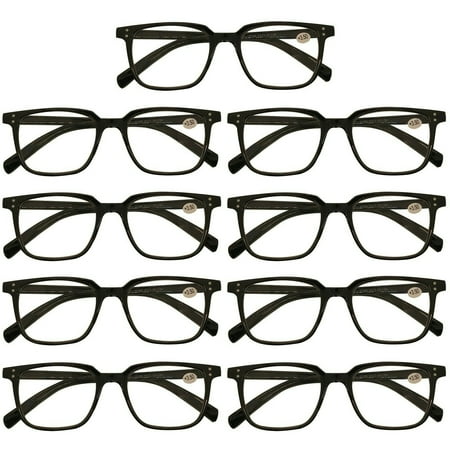 9 Packs Mens Womens Unisex Oval Frame Reading Glasses Blue Light Blocking Readers +1.00