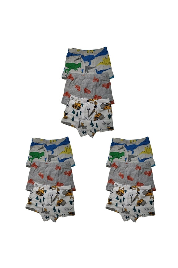 9 Packs Toddler Little Boys Kids Underwear Breathable Cotton Dinosaur Boxer Briefs Size 4T 5T 6T 7T 8T