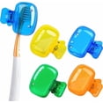 thumbnail image 1 of 9 Packs Travel Toothbrush Head Covers Toothbrush Protector Cap Brush Pod Case Protective Portable Plastic Clip for Household Travel, Camping, Bathroom, School, Business（Mixedcolours）, 1 of 10