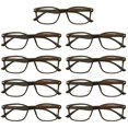 thumbnail image 1 of 9 Packs Womens Square Frame Blue Light Blocking Computer Reading Glasses Classic Style Readers +1.00, 1 of 6