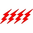 thumbnail image 1 of 9 Packs of 4 - StickerDad® Lightning Bolts for Helmet, Windows, Walls, Bumpers, Laptop, Lockers (Red Reflective, 3 Inches), 1 of 2