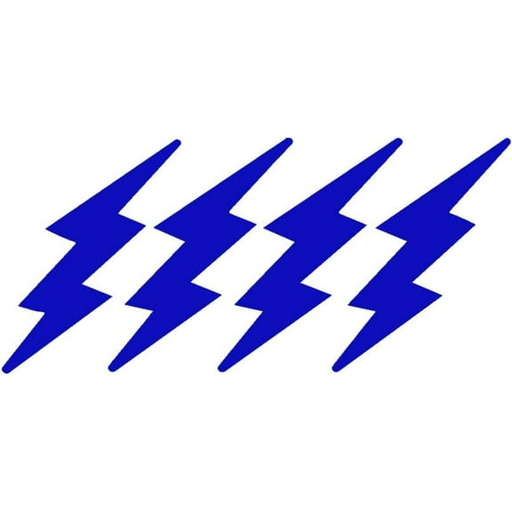9 Packs of 4 - StickerDad Lightning Bolts for Helmet, Windows, Walls, Bumpers, Laptop, Lockers (Reflective Blue, 3 Inches)