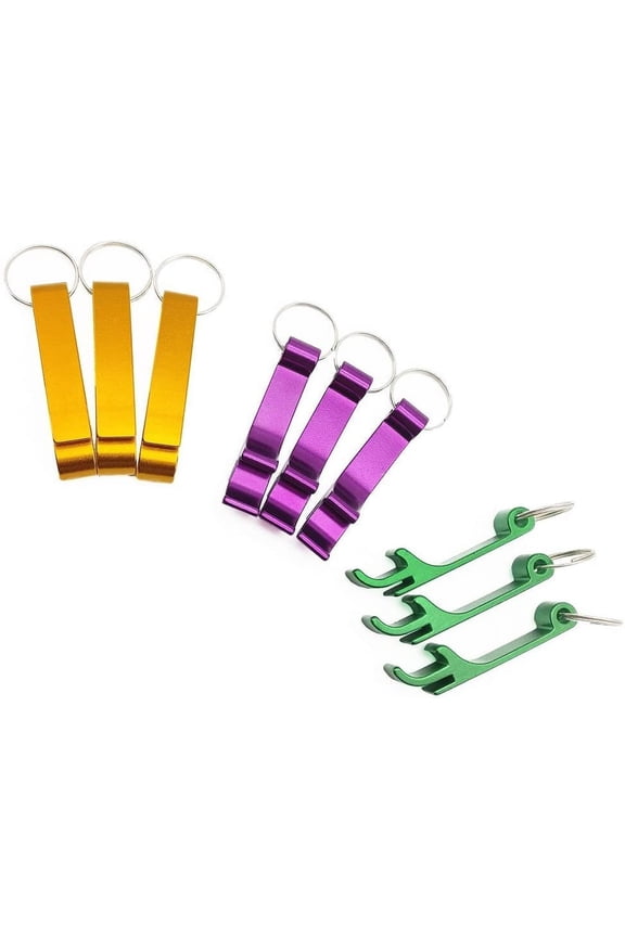 9 Packs of Keychain Beer Bottle Openers, Aluminum Claw Bar Soda Beverage Opener for Wedding Party Picnic Camping Travel