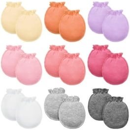 Hudson Baby Infant Girl Cotton Scratch Mittens, Enchanted
