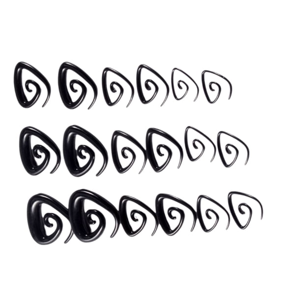 9 Pairs Helical Ear Gauges Acrylic Fashion Earrings Comfortable Studs Earrings Acrylic Texture Present for Men and Women