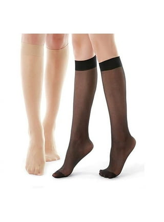 Berkshire Women's Ultra Sheer Knee High Sandalfoot Pantyhose, Fantasy  Black, 8 : : Clothing, Shoes & Accessories