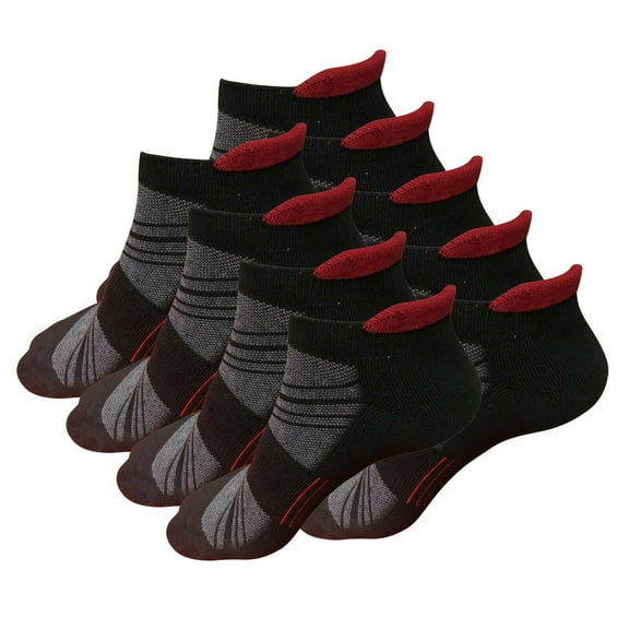 9 Pairs Mens Athletic Cotton No Show Low Cut Ankle Breathable Casual Socks with Cushioned Tab for Sports Running Jogging Cycling