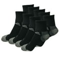 thumbnail image 1 of 9 Pairs Mens Mid Cut Ankle Quarter Crew Athletic Breathable Sport Cotton Socks 6-12, 1 of 5