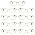 thumbnail image 1 of 9 Pairs Mens Womens Metal Frame Clear Lens Reading Glasses Fashion Classic Readers +3.00, 1 of 6
