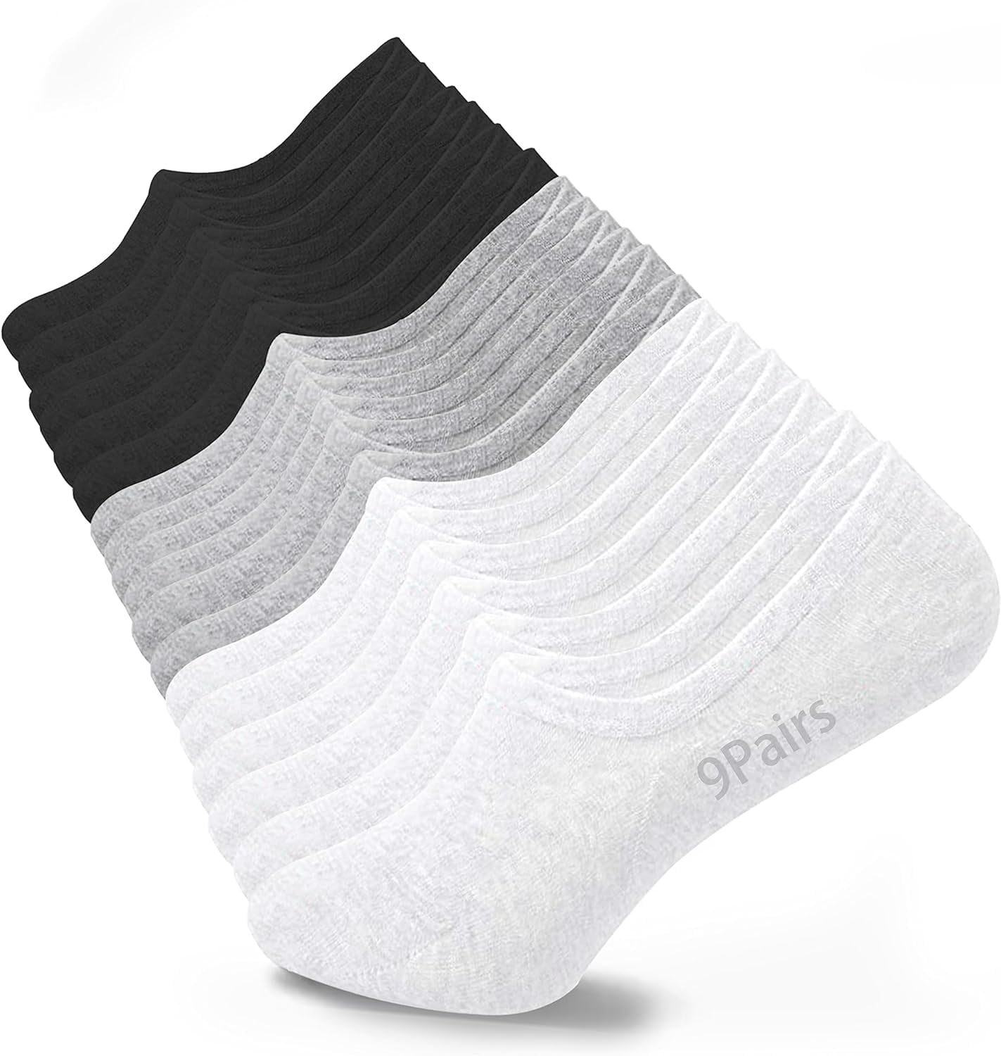 5 Pairs Women’s No Show Socks – Black Low Cut, Non-Slip, Breathable Ice Silk Socks For Flats & Sneakers