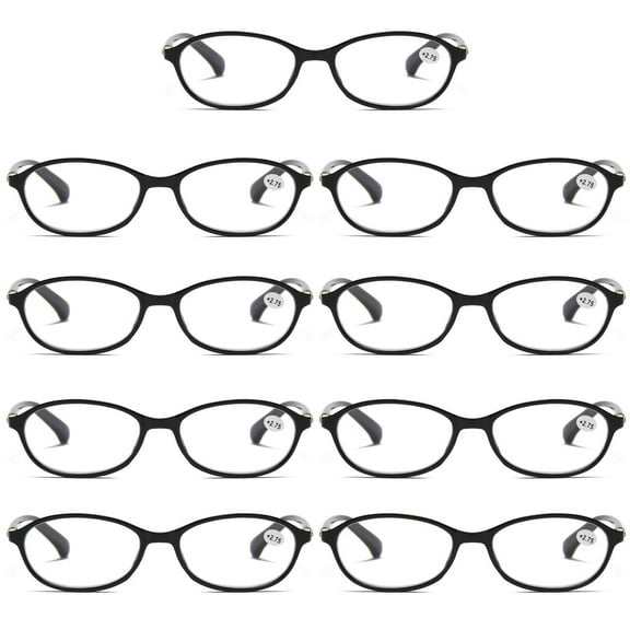 9 Pairs Womens Ladies Blue Light Blocking Reading Glasses Computer Gaming Readers +0.75