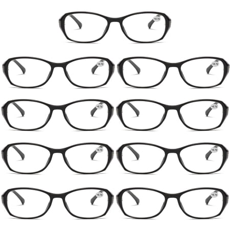 9 Pairs Womens Ladies Blue Light Blocking Reading Glasses Readers for Reading Paper work +2.25