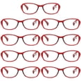 thumbnail image 1 of 9 Pairs Womens Ladies Blue Light Blocking Reading Glasses Red Readers for Reading Paper work +2.75, 1 of 5