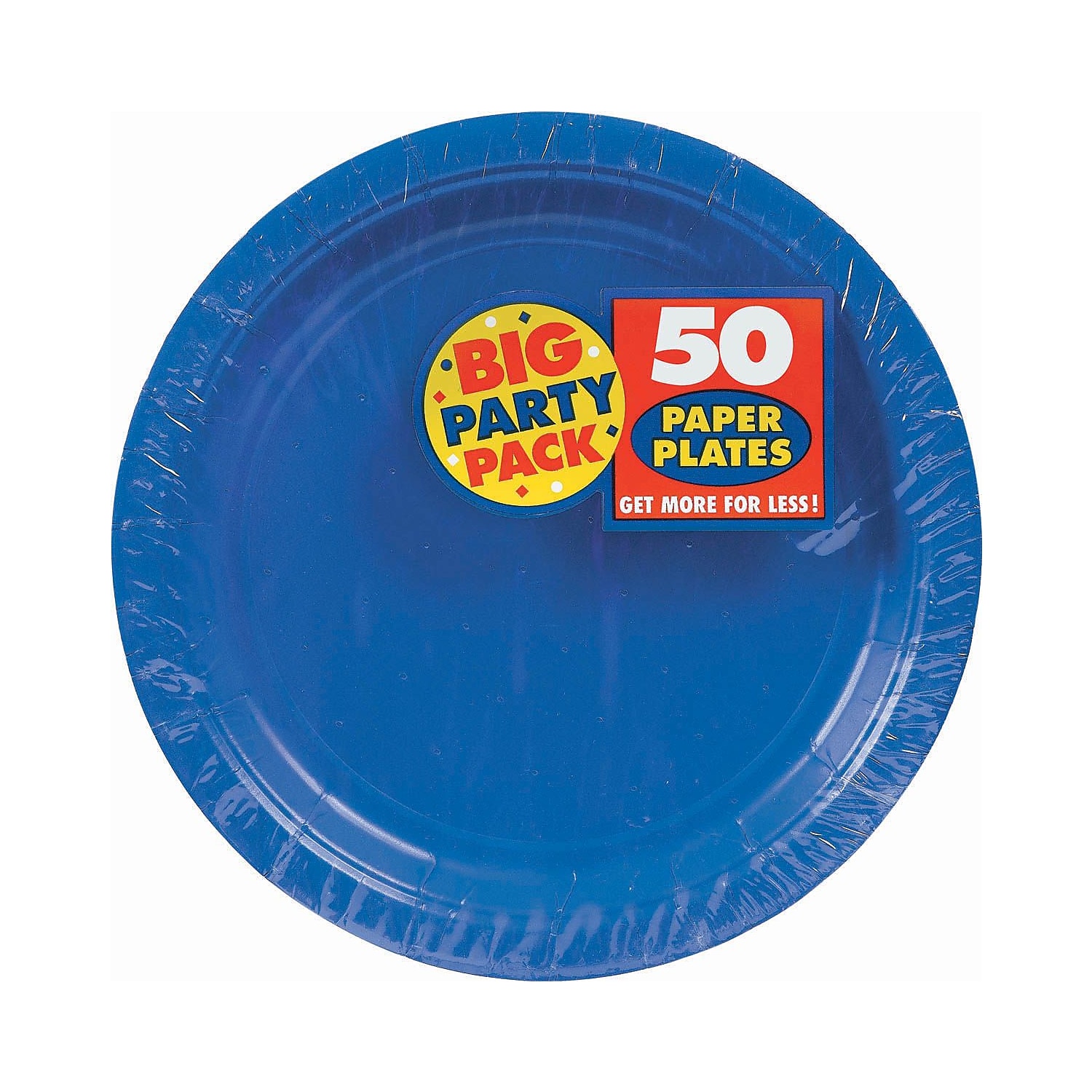 9" Paper Lunch Plates, Bright Rotal Blue, 50 ct - image 1 of 2