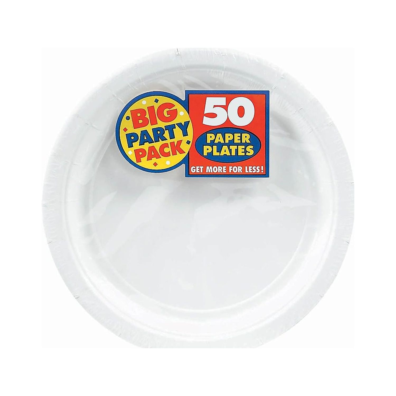 9" Paper Lunch Plates, White, 50 ct - image 1 of 2
