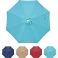 thumbnail image 1 of 9' Patio Umbrella Replacement, Patio Canopy Outdoor Table Market Yard Umbrella Replacement Top Cover, for 9FT 8 Ribs Umbrella, for 52" to 54" Ribs, Turquoise, 1 of 7