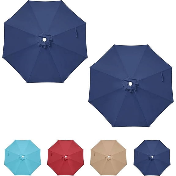 9' Patio Umbrella Replacement Canopy for 8 Ribs, Table Market Yard Umbrella Replacement Top Cover (Canopy Only)