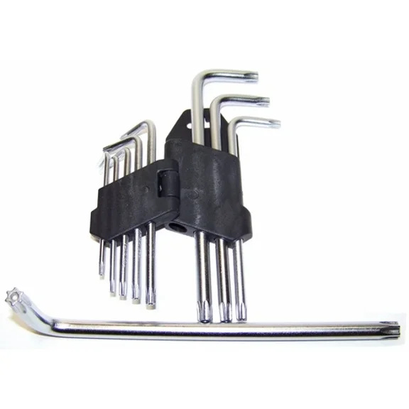 9 Pc Double Tamper Resistant Torx T10 T15 T20 T25 T27 T30 T40 T45 T50 L Wrench