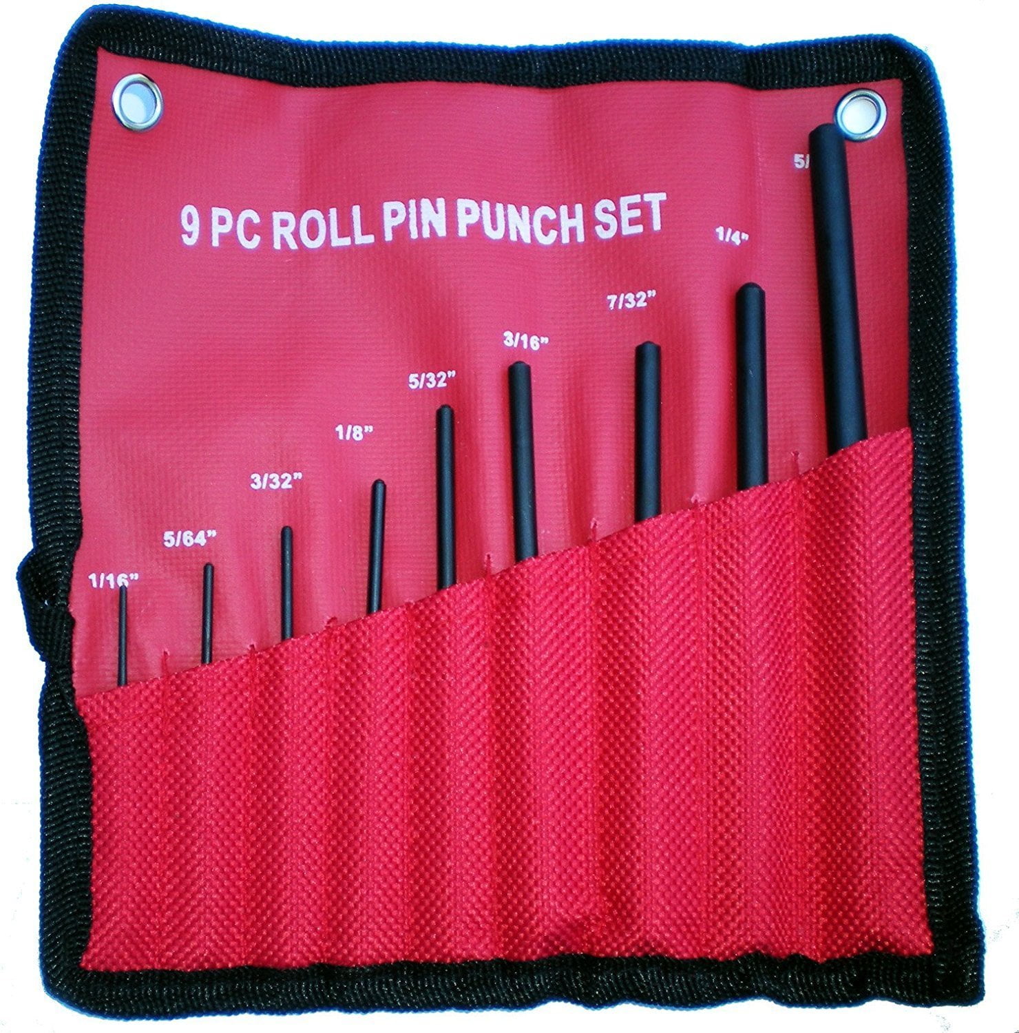 Roll Pin Punch Set 9 Pieces Roll Pin Starter Punch Set, Gunsmith Punch Set Roll Pin Removal Tool for Gunsmithing, Watch Cleaning, Rifle Pins and Craft