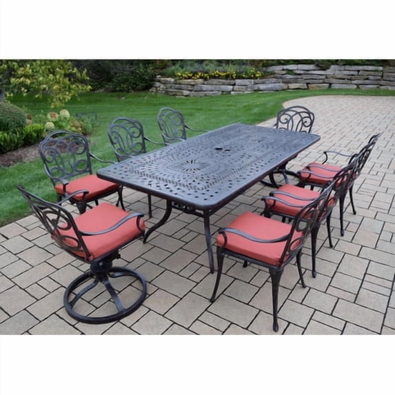 Oakland Living Berkley 9 Piece Dining Set with Cushions