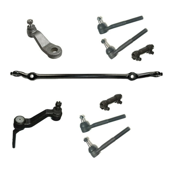 9 Pc Steering Kit Center Link Adjusting Sleeves Inner & Outer Tie Rod Ends Idler & Pitman Arms Fits select: 1988-1991 CHEVROLET GMT-400, 1989-1991 GMC SIERRA