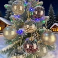 thumbnail image 1 of 9 Pcs 3.54 Inch Pink Glass Christmas Ball Ornaments Vintage Christmas Tree Decorations Mercury Glass Hanging Ornaments for Holiday Xmas Trees Party Garland DIY Craft Supplies, 6 Style, 1 of 9