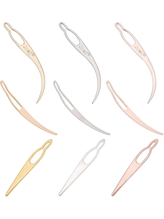 9 Pcs 9 Styles Interlocking Tool for DIY Locs Dreadlocks Tool lnterlock Needle Tool Iron Sisterlock Crochet Tool Easyloc Hair Needle for DIY DIY Hair Braiding Tightening Accessories Hole: 3.5~5.5mm