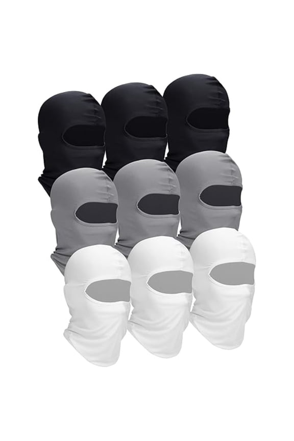 9 Pcs Balaclava Face Mask for Men, UPF 50+ Sun Protection & Quick-Dry Cooling, Multifunctional Headwear for Cycling, Running, Hiking, Summer Outdoor Sports