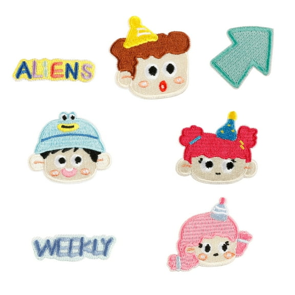 9 Pcs Boy Iron on Patches Cartoon Girl Embroidered Patches for Dress Jeans Hat