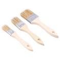 thumbnail image 1 of 9 Pcs Bristle Brush Wooden Handle Oil Painting Bristle Brush Practical Bristle Brush for BBQ (1 Inch/1.5 Inch/2 Inch, Ea, 1 of 8