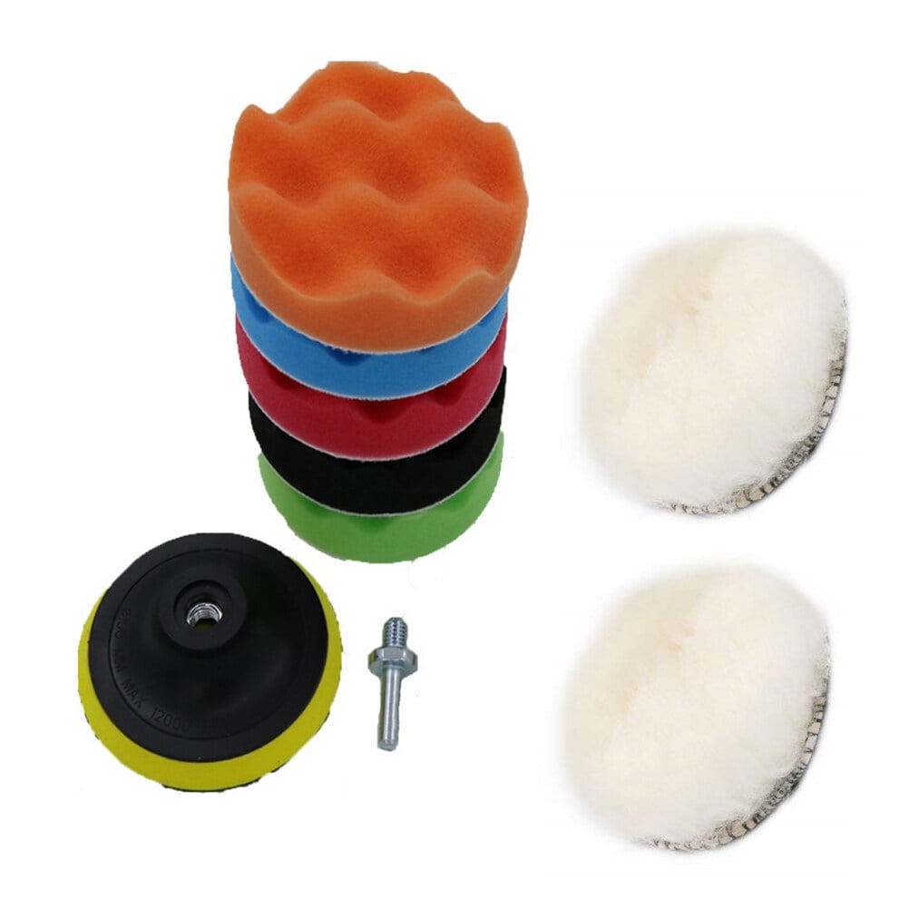 9 Pcs Car Buffing Pads Buffer Kit Almohadillas Para Pulir Autos