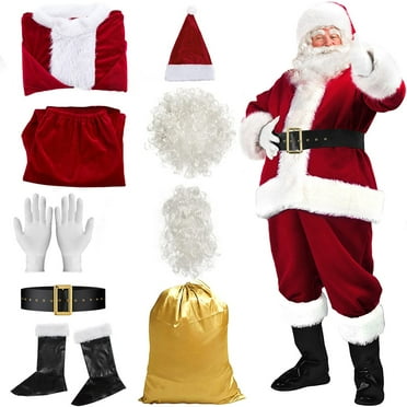 Wig and Beard Adult Santa Set - Walmart.com