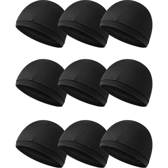 9 Pcs Cooling Skull Cap Camo Liner Sweat Wicking Cap Lightweight Cycling Cap Running Head Cap for Men Women