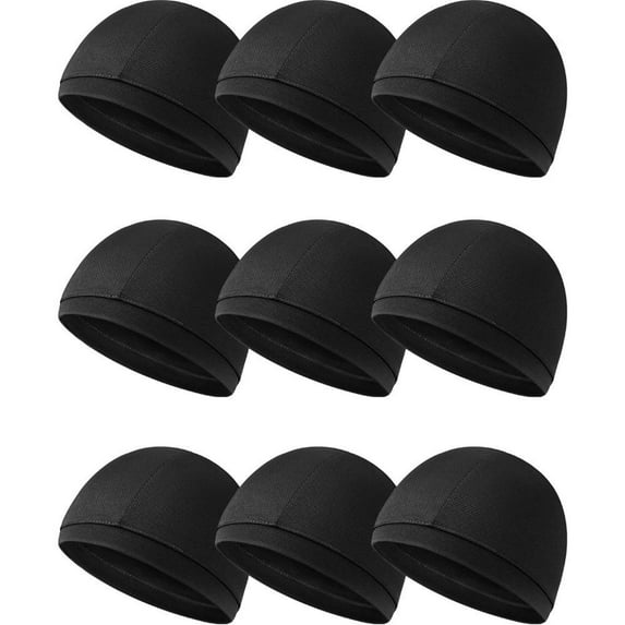 9 Pcs Cooling Skull Cap Camo Liner Sweat Wicking Cap Lightweight Cycling Cap Running Head Cap for Men Women