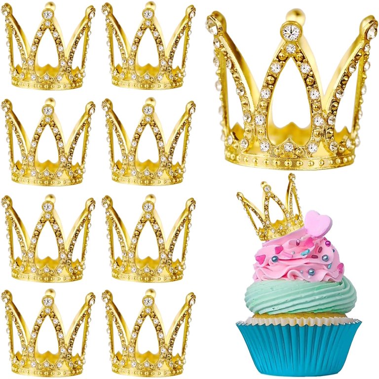Crown Cake Topper 30 Pcs Mini Crowns For Flower Bouquets, Gold , Crowns ...