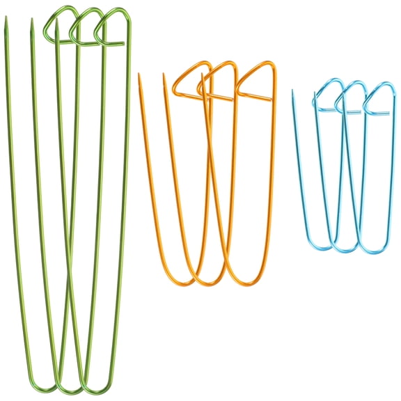 9 Pcs Detachable Big Pin Colorful Yarn Large Stitch Pins Cable DIY Holders Safety Metal Braiding Tools