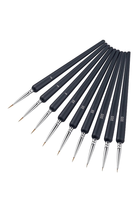 9 Pcs Detail Paint Brushes Set, Miniature Artist Paint Brush Drawing Brushes for Watercolour Detailing & Art Painting Oil Nail Artist Supplies