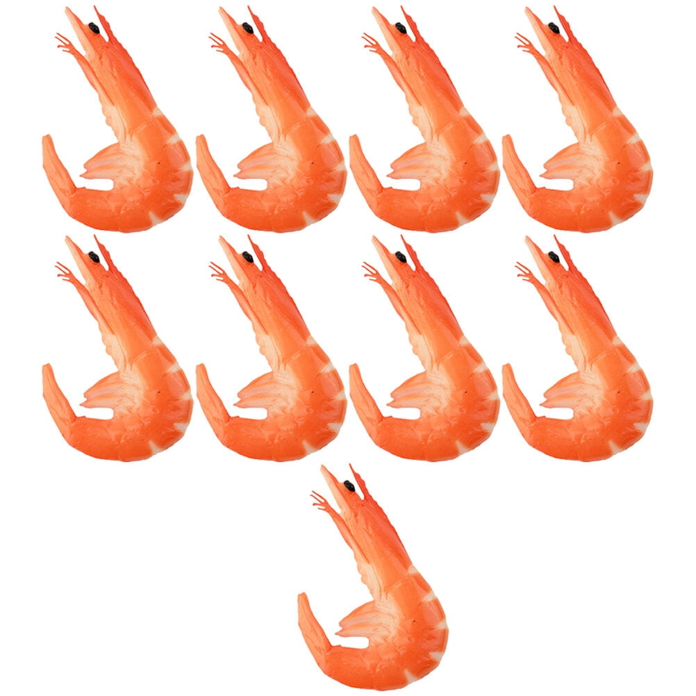 Kisangel Fake Shrimp Models - 9pcs Realistic Artificial Red Prawns For Display & Photography Props 7 thumbnail image