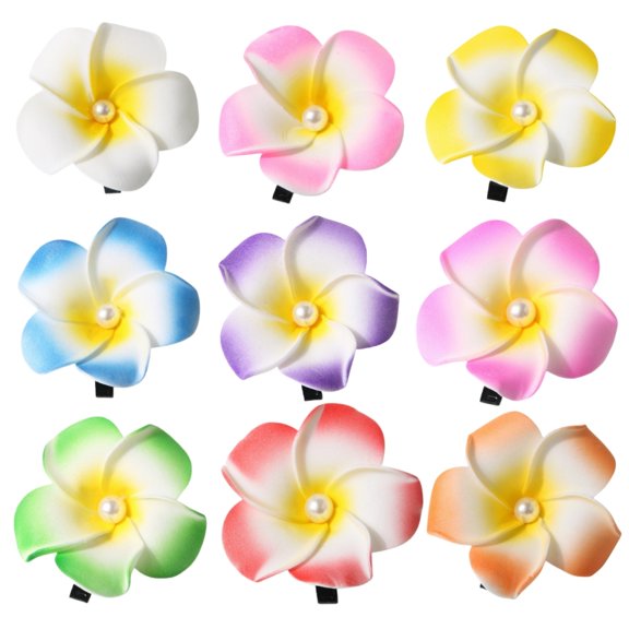 9 Pcs Flower Hair Clip Bohemia Hawaiian Fabric Artificial Moth Orchid Flower Alligator Hair Clip Hairpin Barrette Headdress Bobby Pins Headwear Hair Accessories
