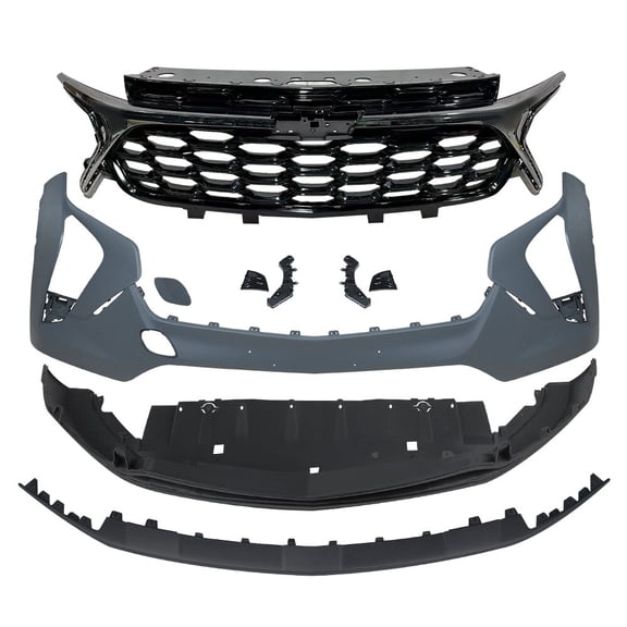 9 Pcs For 2024-2026 Chevy Chevrolet Trax RS Front Bumper Cover Grille Assembly