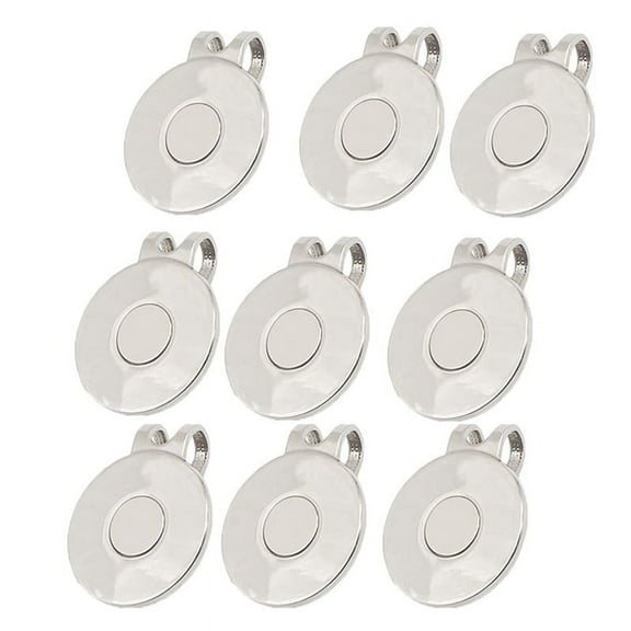 9 Pcs Golf Ball Marker, Magnetic Disc Hat Marker Holder Clip for Men Women Golfer Gifts
