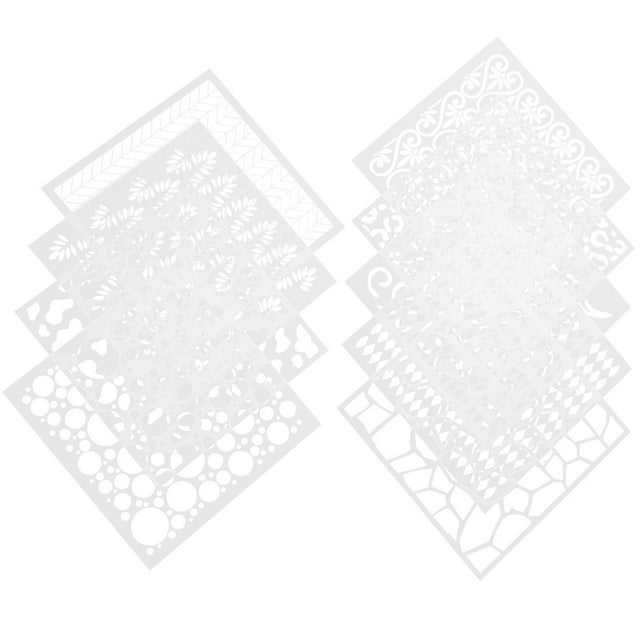 9 Pcs Graffiti Template Spray Pattern Book Tab Bookmarkers Craft