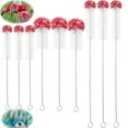 thumbnail image 1 of 9 Pcs Hummingbird Cleaning Brush 3Size Long Handle Bottle Brush Stainless Steel Handle Cup Brush with Cotton Ball Scrub Cleaner Soft Brush for Removes Residue on Nectar Bottle Narrow Feeding Socket, 1 of 2
