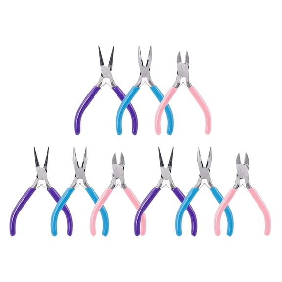 9 Pcs Jewelry Making Plier Tools with Needle/Chain/Round Nose Pliers and Wire Cutter for Jewelry Repair, Wire Wrapping, Crafts, Jewelry Making Supplies