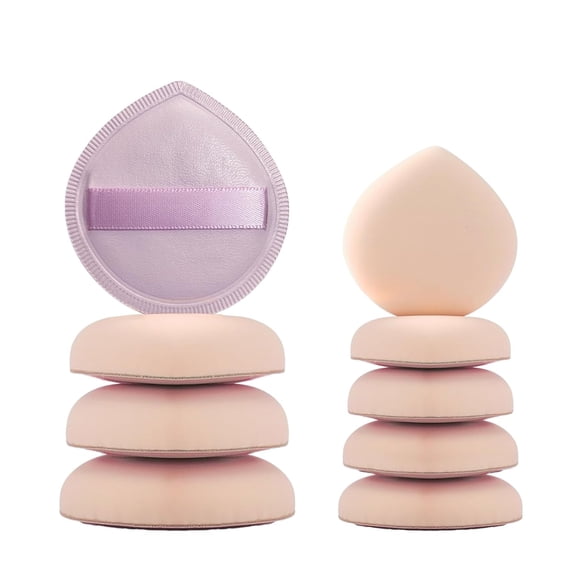 9 Pcs Makeup Sponges For Foundation Powder Puff:Makeup Sponge for Liquid,Cream,and Powder,Medium and Mini Size Beauty Sponge For Contouring,Eye and Corner