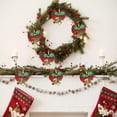 thumbnail image 1 of 9 Pcs Mini Christmas Bows for Xmas Tree Christmas Bells with Bow and Berries Plaid Red Bow Hanging Decorations for Home Wall Outdoor Indoor Party, 1 of 6
