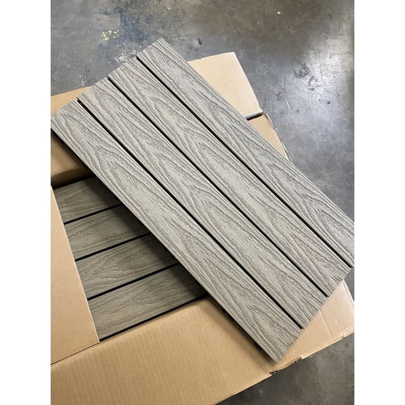 9 Pcs Naturale wood 1 ft. x 2 ft. Quick Deck Outdoor Composite Deck plastic Tile