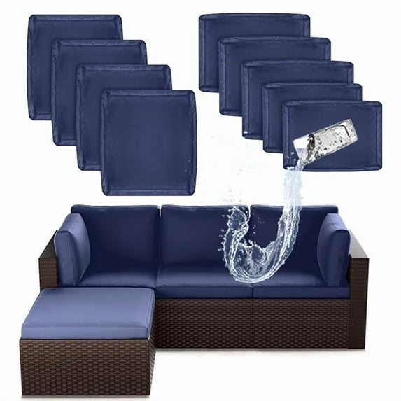 9 Pcs Outdoor Patio Cushion Covers Replacement, Outdoor Cushion Cover with Zipper, Cover Only