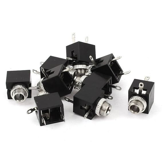 9 Pcs PCB Mount 3 Pin Terminals 3.5mm Female Audio Jack Socket Connector